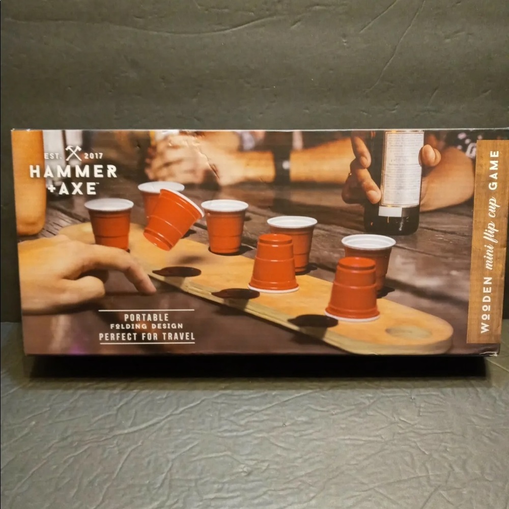 Mini flip cup game drinking game